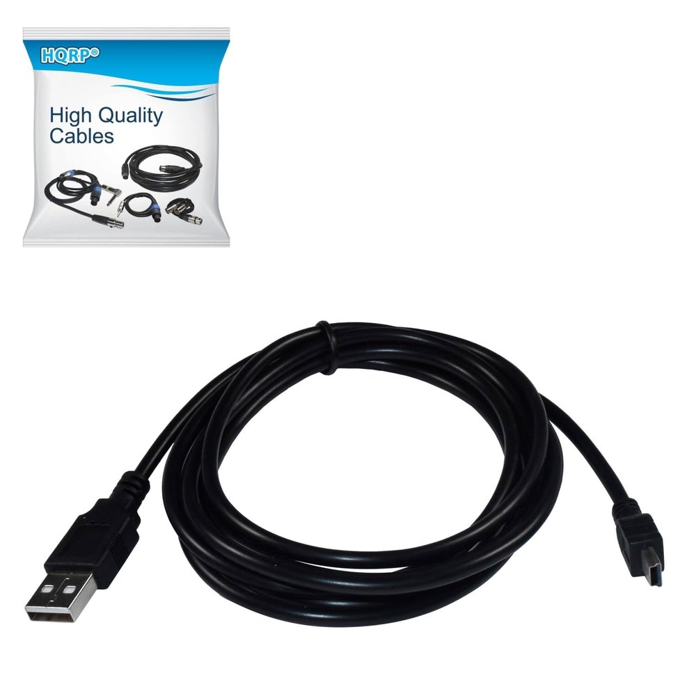 HQRP Long 6ft USB to Mini USB Cable Compatible with Texas Instruments TI-Nspire CX/TI-Nspire CX CAS Handheld ; TI-Nspire/TI-Nspire CAS Handheld with Touchpad