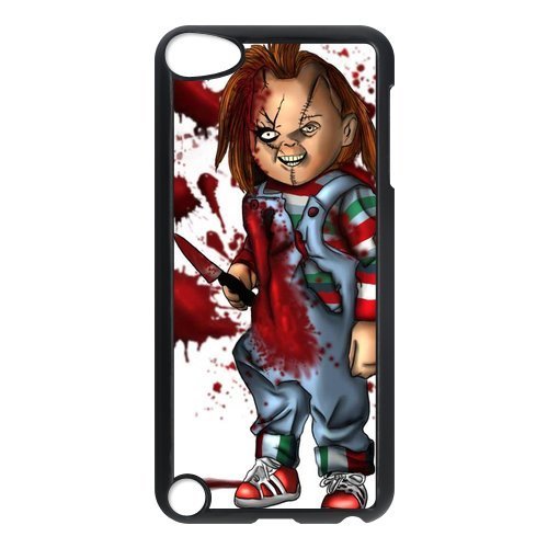 FEEL.Q- Chucky Doll Personalized Hardshell Plastic Black Cover Case for iPod Touch 5 5th Generation