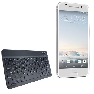 BoxWave Keyboard Compatible with HTC Aero - SlimKeys Bluetooth Keyboard, Portable Thin with Chiclet-Style Keys - Jet Black