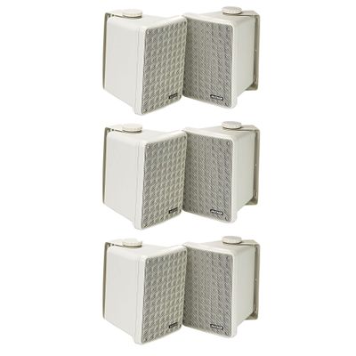 KICKER 46KB6G Gray Indoor/Outdoor Full-Range, high-Efficiency Speakers, Bundle - 6 Speakers
