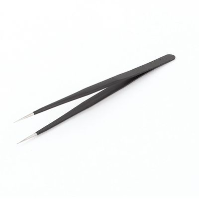 uxcell ESD Tweezers Anti-Static Non-magnetic Stainght 4.8" Overall Length