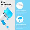 LilGadgets BestBuds Ear Buds for Kids for School - Safe & Comfortable, Volume Limited, Wired Earbuds for Kids with an in-Line Microphone, Travel Case, and Splitter - Blue view 3