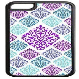 05-Large and Small Damasks-Pattern- Case for the APPLE IPHONE 5, ipod touch4-NOT THE ipod touch4!!!-Hard Black Plastic Outer Case with Tough Black Rubber Lining by kobestar