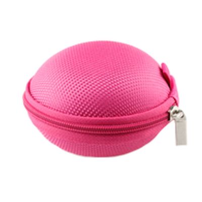 2PCS Portable Earbuds Cases Earphone Holder Earbud Pouch Coins Bags, Rose Red