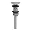Jaclo 846-BU C.O. Style Finger Touch Square Top Drain with Overflow Holes, Bronze Umber view 1