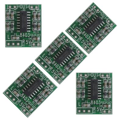 2 Channels 3W Mini Digital Power Amplifier Board PAM8403 ClassD 2.5-5V Input (Pack of 5pcs)