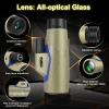 Monocular Telescope, HD Monocular Scope for Adults, 12X50 High Power Telescope with Smartphone/Holder/Tripod, Waterproof Monocular for Bird Watching Wildlife Camping Hunting(Yellow) view 2