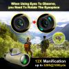 Monocular Telescope, HD Monocular Scope for Adults, 12X50 High Power Telescope with Smartphone/Holder/Tripod, Waterproof Monocular for Bird Watching Wildlife Camping Hunting(Yellow) view 4