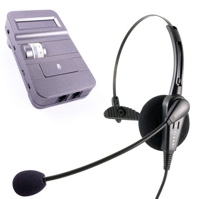 INNOTALK Headset System - Economic High Grade Phone Headset + Headset Amplifier, Volume Control and Noise Cancel Mic
