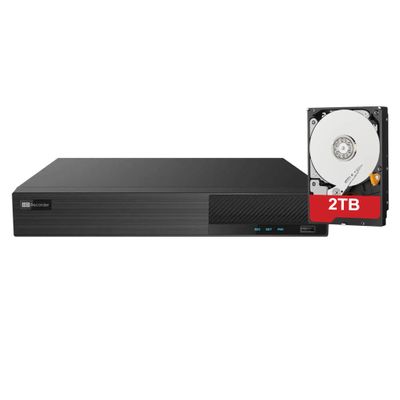 ACELEVEL 16 Channel DVR, 5MP, 2xSATA, 16CH Multiformat Analog + 8CH IP Video Input, NDAA Compliant, Mobile Surveillance (DVR-16CH3-5QA2-2TB)