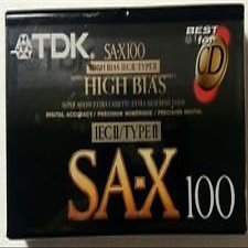 TDK SA-X 100 HIGH BIAS IECII/TYPEII AUDIO CASSETTES 4 PACK (BEST FOR CD)