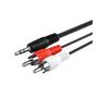 3.5mm Stereo Male to Dual RCA Male (Right and Left) Audio Cable, 6 Foot - 5-Pack view 1