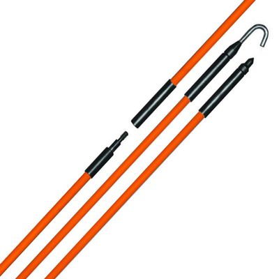 Made in The USA, Eagle Tool US ETF25012 Wire and Cable Installer Fiberglass Fish Rod Kit, 12-Foot Assembled Length