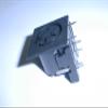 1824J084 4 Pin DIN Connector RA PCB (1 piece) view 2