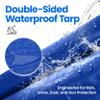 Lightweight Outdoor Camping Tarp 6' x 8' 5-mil Blue Waterproof Boat Tarps Covers with Grommets view 2