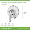 Symmons S-9600TS-PLR-TRM Origins Tub/Shower Valve Trim (Valve Not Included) view 3