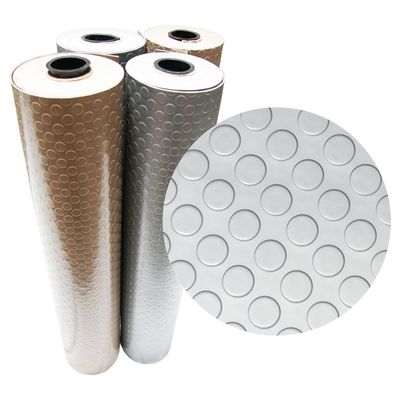 Rubber-Cal Coin Grip Metallic PVC Flooring, Beige, 2.5mm x 4' x 10', Model: 03-W265-BG-10