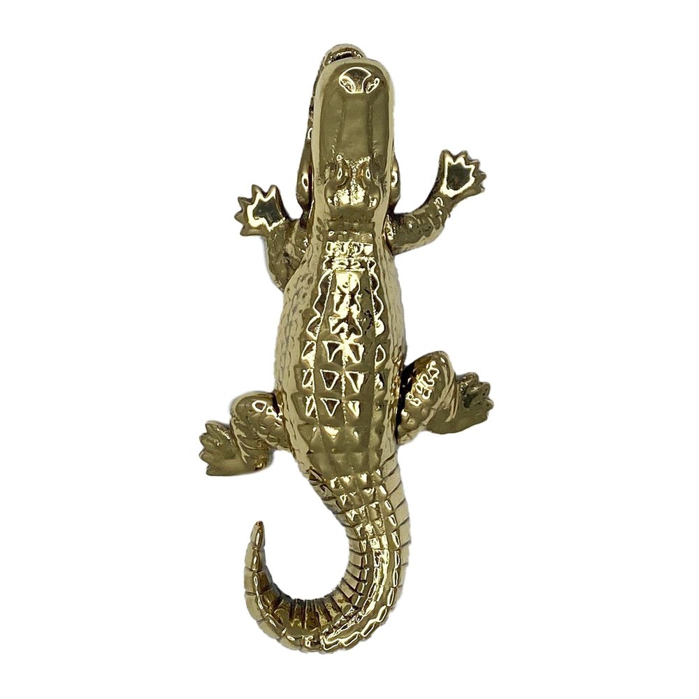 Michael Healy Alligator Door Knocker - Brass (Premium Size)