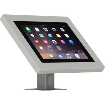 VidaMount Light Grey Enclosure and Rotating & Tilting Desk/Table Mount [Bundle] Compatible with iPad 2/3/4