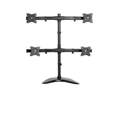 Newstar NM-D335D4BLACK Tilt/Turn/Rotate Quad Desk Mount (Stand, clamp & Grommet) for Four 10-27" Monitor Screens, Height Adjustable - Black