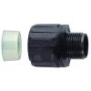 HellermannTyton 166-90120, Non-Metallic IP68 Fitting, Straight, NPT Thread, 3/4 in. Dia., Black, 10/pkg view 1