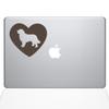 The Decal Guru Heart Bernese Mountain Dog MacBook Decal Vinyl Sticker - 12" MacBook - Brown (1322-MAC-12M-BRO) view 1