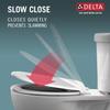 Delta Faucet Wycliffe Slow Close Elongated Toilet Seat with Non-Slip Seat Bumpers, Soft Close Toilet Seat Elongated, Toilet Seat Slow Close, White 811901-WH view 4