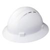ERB Safety 19431 Americana Full Brim Vent Mega Ratchet Hardhats, 6.5" x 8", White view 1