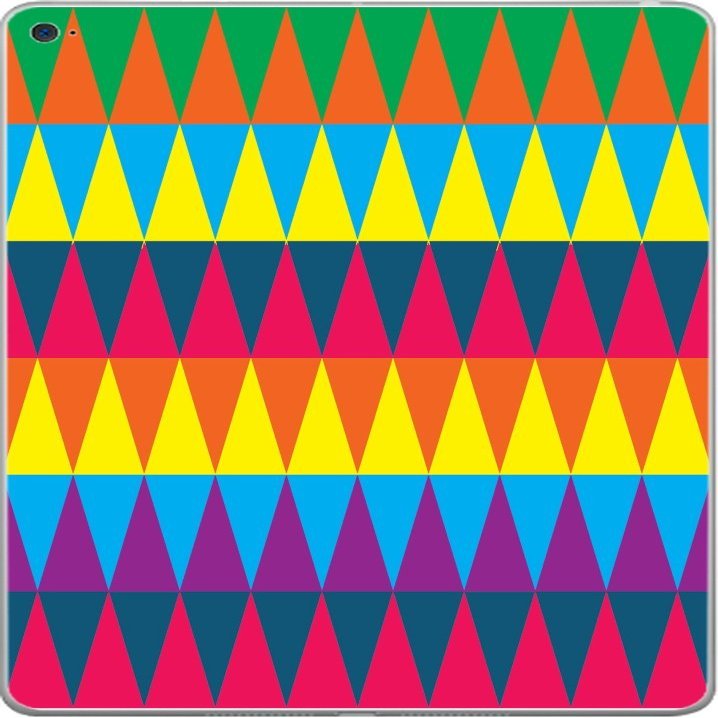 Geometric Colorful Triangles Orange Pink Blue Vinyl Decal Sticker Skin by Debbie's Designs for iPad Air 2