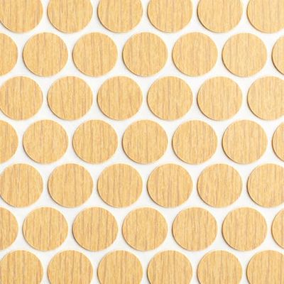 WidgetCo Natural Oak Fastcaps, Peel & Stick Screw Covers, Self-Adhesive Cover Caps (Sheets of 53 caps x Qty 1)