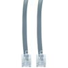 ACCL Telephone Cord (Data), RJ11, 6P / 4C, Silver Satin, Straight, 50 Foot view 1