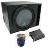 Harmony Audio Universal Car Stereo Rhino Coated Ported 10" Bundle R104 Sub Box & CXA400.1 view 1