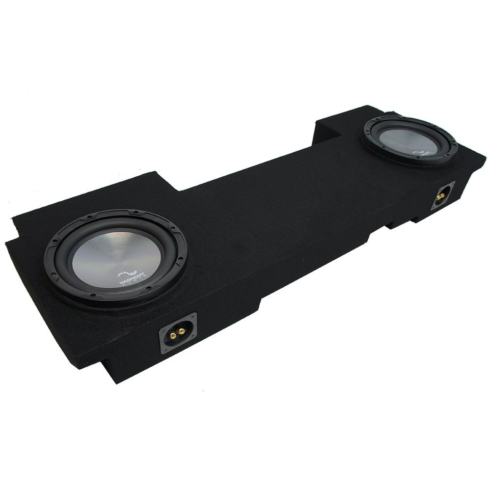 Harmony Audio (2) HA-A102 Subwoofer Bundle with Dual 10" Sub Box Enclosure Compatible with 2002-2013 GMC Sierra HD Crew Truck