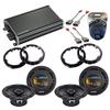 Harmony Audio HA-R65 Compatible with Honda Civic 2001-2005 Car Stereo Rhythm Series 6.5" Replacement 300W Speakers, 46CXA3604 4Ch 720W Peak Speaker Amp and HA-AK10 Complete 10 Gauge 600W Amp Kit view 1