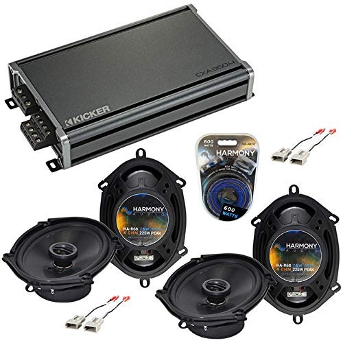 Compatible with Ford F-150 Heritage 2004-2004 OEM Speaker Upgrade Harmony (2) R68 & CXA300.4 Amp (Renewed)