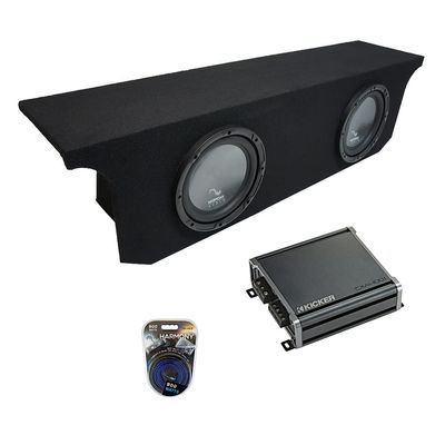 Harmony Audio HA-R124 Compatible with Jeep Wrangler JK Unlimited 2007-2018 Rhythm Series 12",46CXA4001 Class D Mono 800W Peak Amp and Custom Dual 12" Subwoofer Box