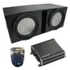 Harmony Audio A102 Bundle with Universal Car Stereo Rhino Coated Ported Dual 10" Sub Box & CXA600.1 (Renewed) view 1