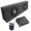 Harmony F124 Bundle with Universal Regular Standard Cab Truck Dual 12" Sub Box & CXA600.1 Amp (Renewed) view 1