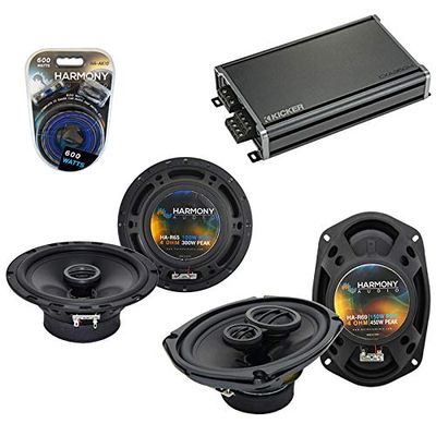 Harmony Audio Compatible with Nissan Titan 2008-2012 OEM Speaker Replacement Bundle HA-R65, HA-R69 & CXA360.4 Amp