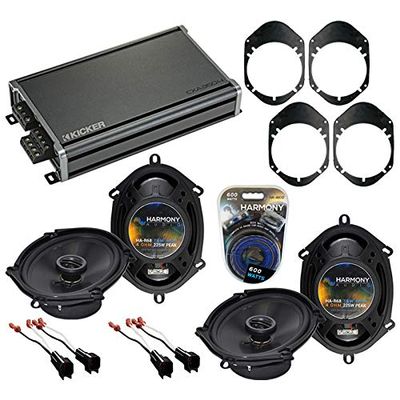 Harmony Audio Compatible with Mercury Sable 2000-2007 OEM Speaker Replacement Bundle (2) R68 & CXA360.4 Amp