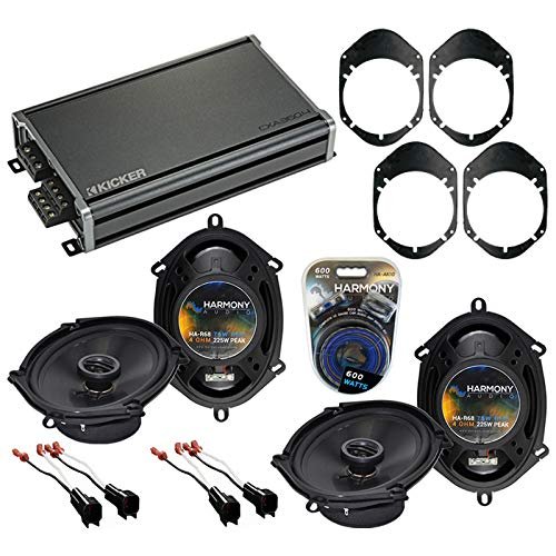 Harmony Audio Compatible with Mercury Sable 2000-2007 OEM Speaker Replacement Bundle (2) R68 & CXA360.4 Amp