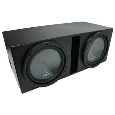 Harmony Audio Universal Car Stereo Rhino Coated Ported Dual 12" Harmony R124 Sub Box Enclosure