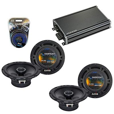 Harmony Audio Compatible with Pontiac Torrent 2007-2009 OEM Speaker Replacement Bundle (2) R65 & CXA360.4 Amp