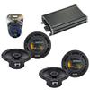 Harmony Audio Compatible with Pontiac Torrent 2007-2009 OEM Speaker Replacement Bundle (2) R65 & CXA360.4 Amp view 1