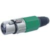 10 Pack: XLR Connector with Rubber Boot Serviceable (Green, Female Xlr) view 2