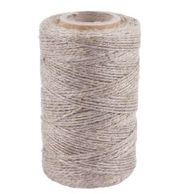 Biowin Browin 310203 Linen String for Meat Tying (240C) 70 m, Flax, Grey, Normal