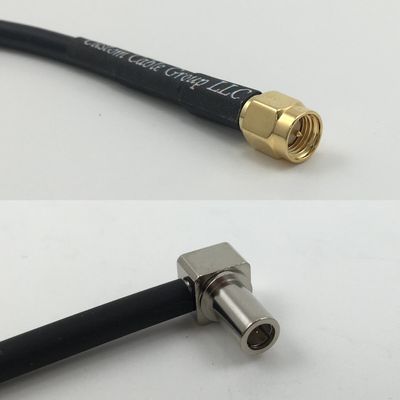 12 inch RGU178 SMA MALE to MS147 ANGLE MALE Pigtail Jumper RF coaxial cable 50ohm Quick USA Shipping