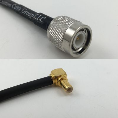 12 inch RGU178 TNC MALE to SMB MALE ANGLE Pigtail Jumper RF coaxial cable 50ohm Quick USA Shipping