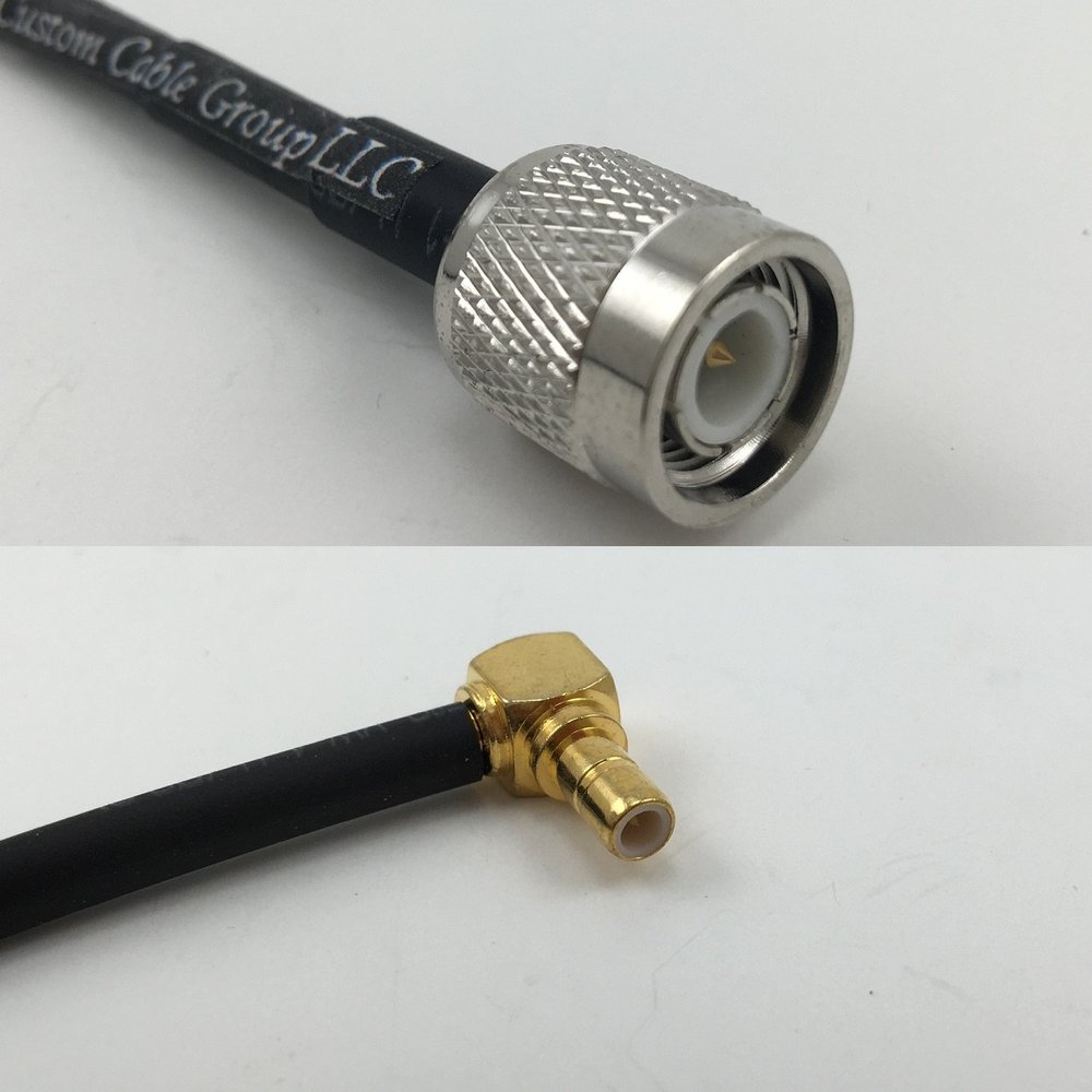 12 inch RGU178 TNC MALE to SMB MALE ANGLE Pigtail Jumper RF coaxial cable 50ohm Quick USA Shipping