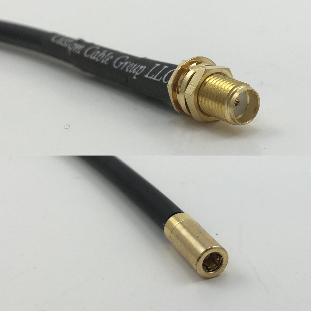 12 inch RGU178 SMA FEMALE to SSMB Female Pigtail Jumper RF coaxial cable 50ohm Quick USA Shipping